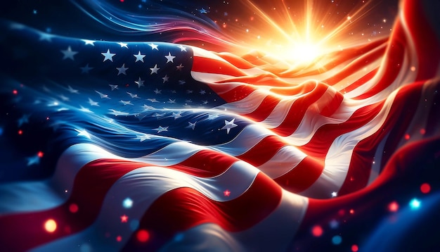 A vibrant American flag background suitable for Memorial Day or Independence Day celebrations