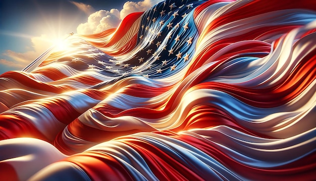 A vibrant American flag background suitable for Memorial Day or Independence Day celebrations