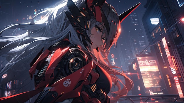 Vibrant Anime Aesthetics Japanese Kawaii amp Futuristic Cyborg Themes Converge in Digital Art