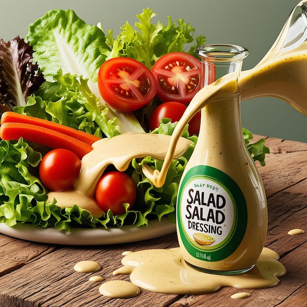 A vibrant and appetizing 3D illustration for a salad