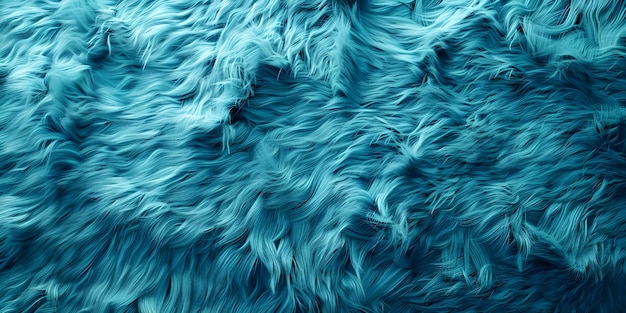 Vibrant aqua fur texture background Ai Generated