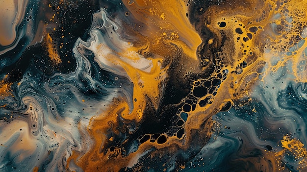 Vibrant artwork resembling marble texture up close