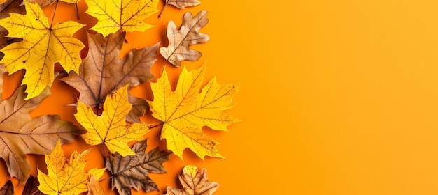 Vibrant autumn leaves contrast beautifully with warm backdrop for seasonal themes