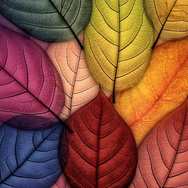 Vibrant Autumn Vein Patterns