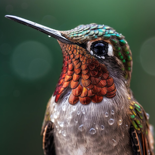 Photo vibrant avian marvels a kaleidoscope of colorful hummingbirds in nature's canvas