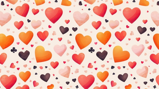 Vibrant background with card suits like spades hearts diamonds and clubs Perfect