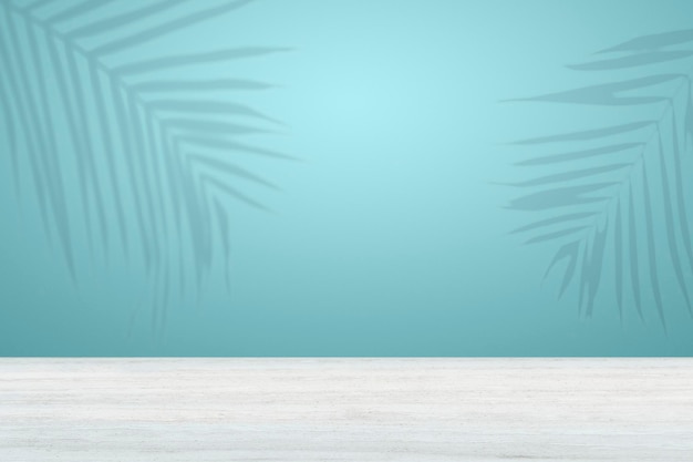 Vibrant background with tropical leaves silhouette