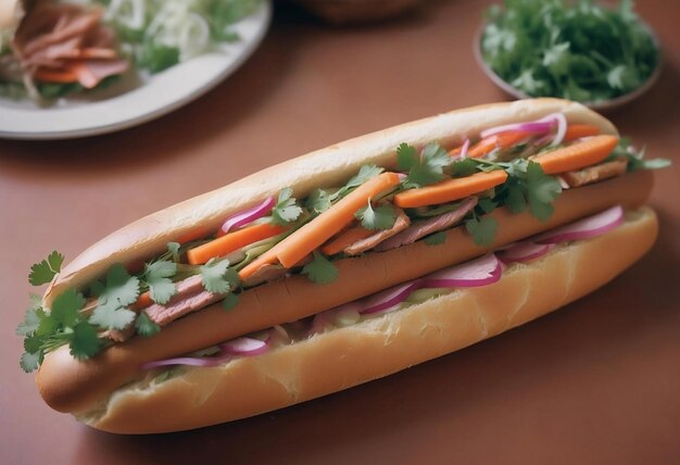 Vibrant Banh Mi Sandwich