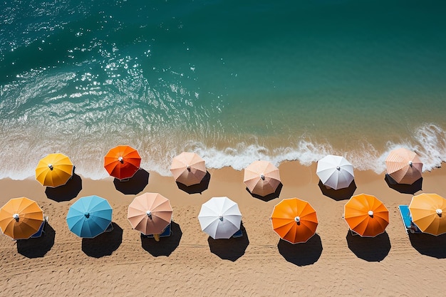 Vibrant Beach Scene with Crystal Clear Turquoise Waters