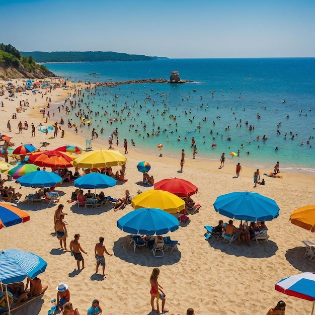 Vibrant Beach Scene