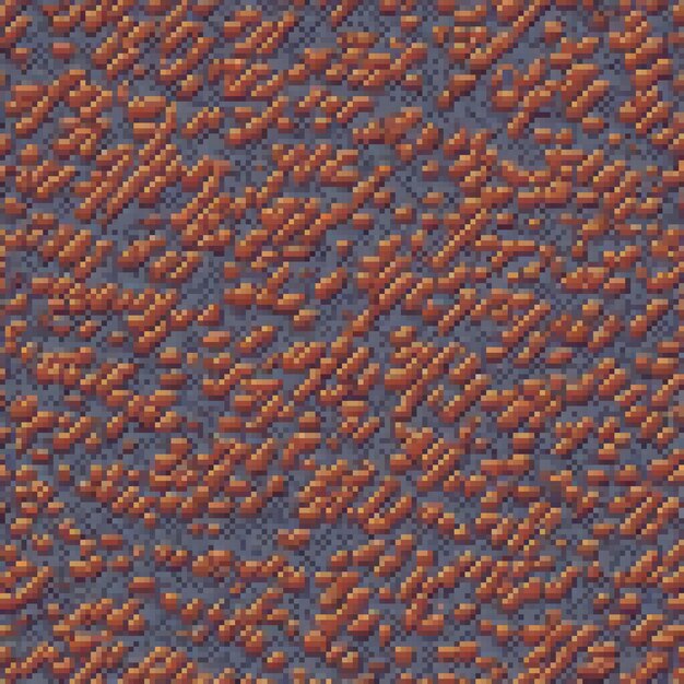 Vibrant blue and orange pixel art fabric design perfect for retroinspired clothing