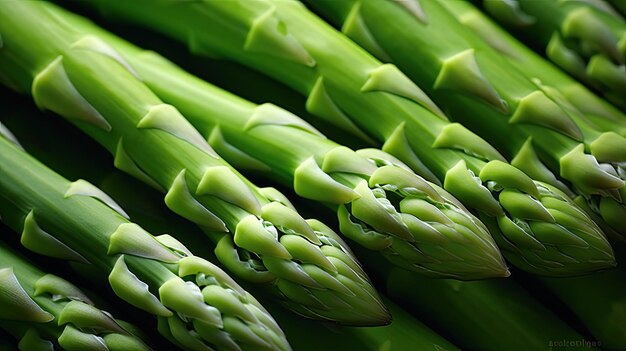 Vibrant bunch asparagus green