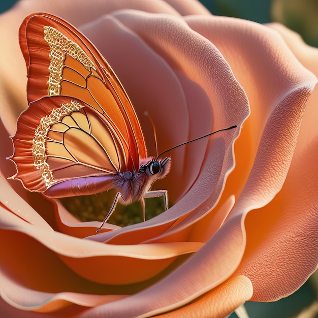 Photo a vibrant butterfly in the garden