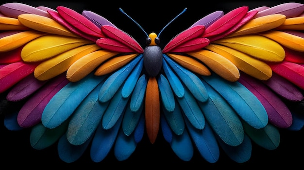 Photo vibrant butterfly wings showcasing nature s intricate design