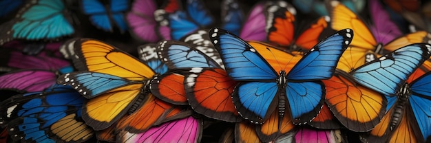 Vibrant Butterfly Wings with Intricate Patterns