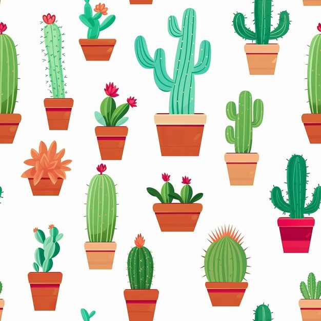 Vibrant Cactus Plant Design Pattern With Animated Gifs And Mindbending Patterns