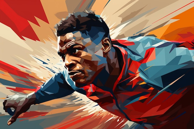 Vibrant and captivating modern illustration capturing the essence of sports