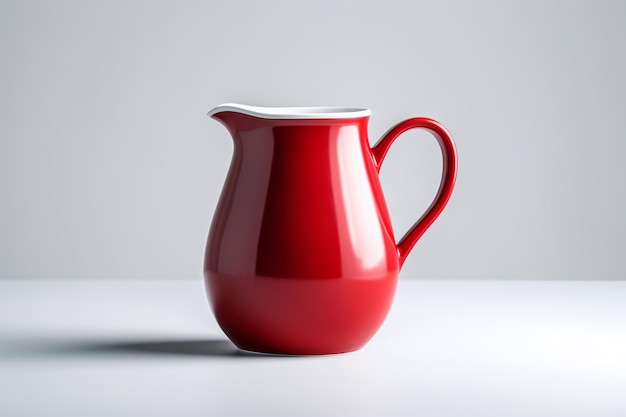 Vibrant Charm Red Pitcher on Transparent Background Generative AI