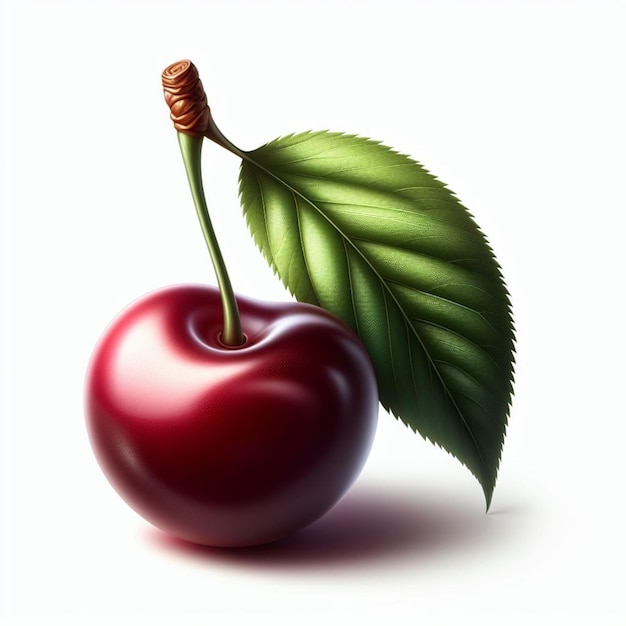 Vibrant Cherry on a Clean White Background