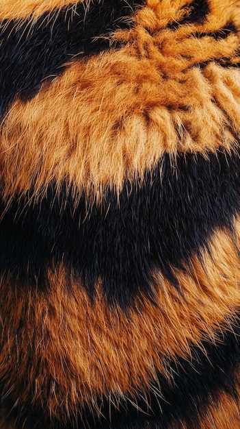 Photo the vibrant coat of a tiger showcasing intricate patterns in warm natural light