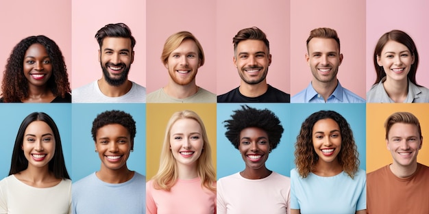 vibrant collage of diverse people from various ethnic backgrounds the beauty of multiculturalism