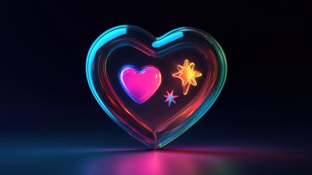 Vibrant collection of colorful digital icons showcasing hearts stars and coins