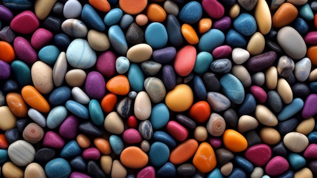 Vibrant Collection Colorful Stones and Decorative Pebbles for Various Uses