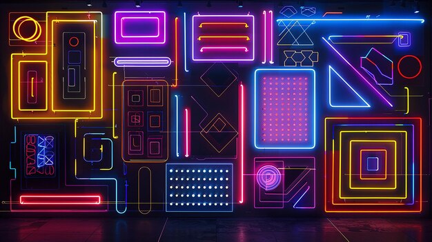 Vibrant Collection of Glowing Neon Lights