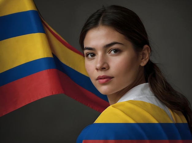 Photo vibrant colombian flag collection