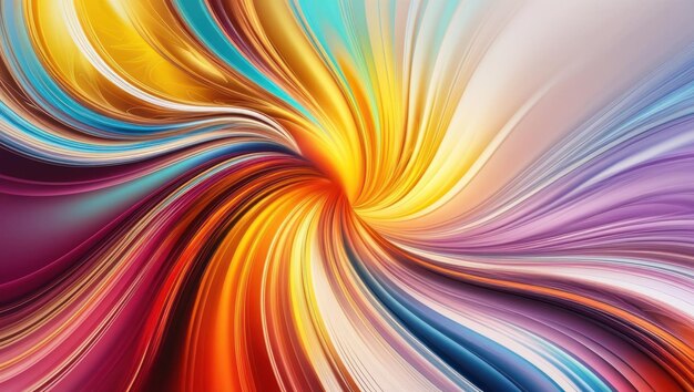 Vibrant Color Swirls Abstract Art