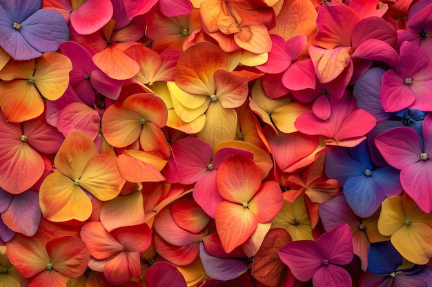 Photo vibrant colored petals bloom in nature backdrop