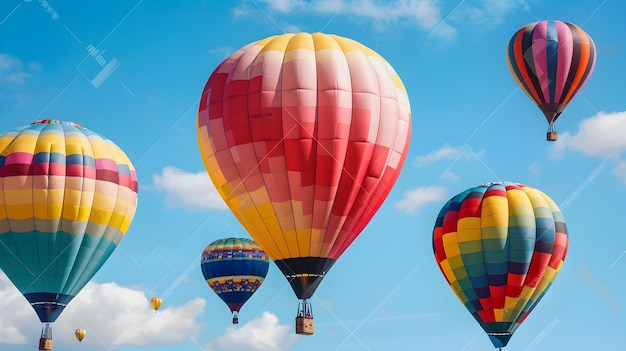 Vibrant Colorful Hot Air Balloon Festival Soaring in the Sky