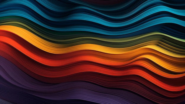 Vibrant and colorful wave pattern featuring shades of purple pink magenta on a dark background