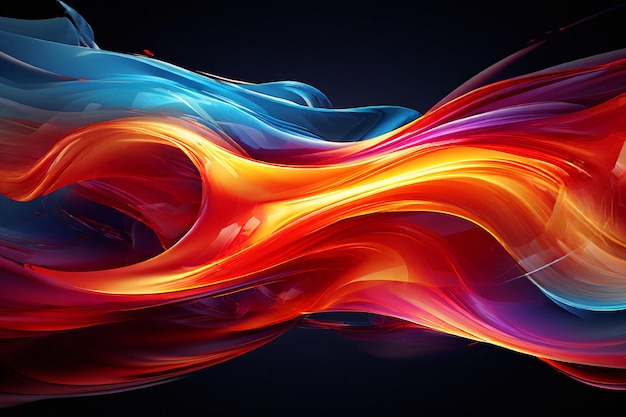 Vibrant Colorful Waves Abstract Background