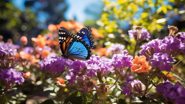 the vibrant colors of a butterfly garden on Earth Day