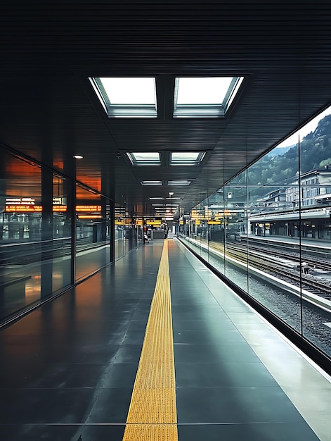 Vibrant Commercial Poster in Swiss Train Station