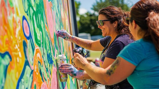 Vibrant Community Art for Breast Cancer Awareness