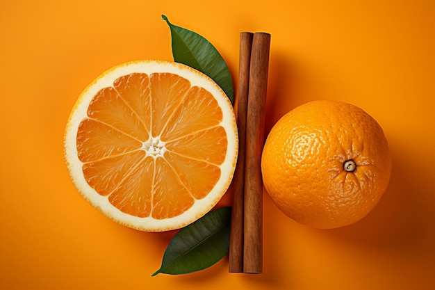 Vibrant Composition Orange Cinnamon AI