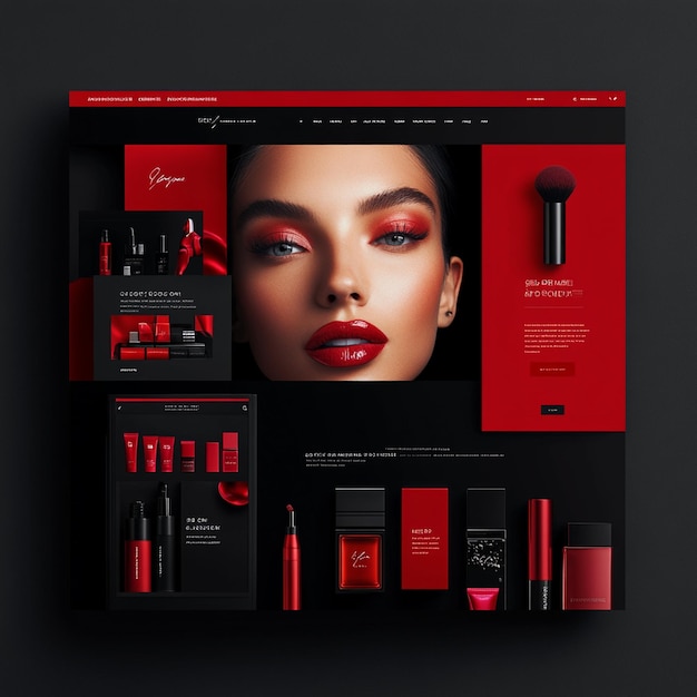 Vibrant Cosmetics Website UIUX Design