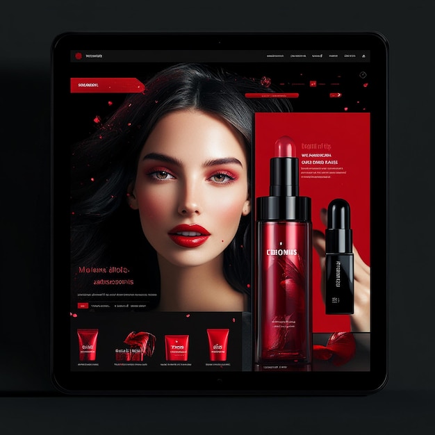 Vibrant Cosmetics Website UIUX Design