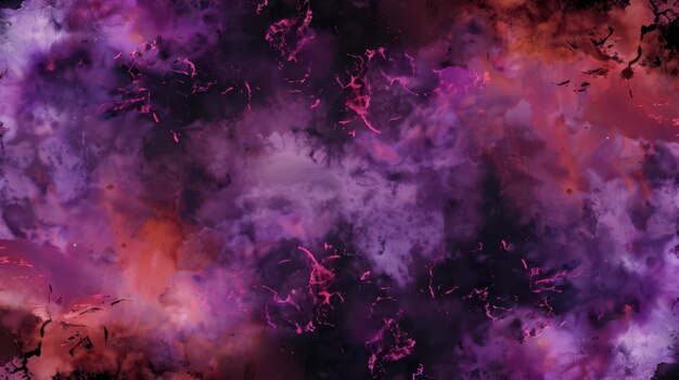 Photo vibrant cosmic nebula with purple and orange hues in deep space