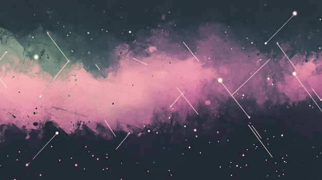 Photo a vibrant cosmic scene with pink hues and starlike elements evoking a sense of wonder