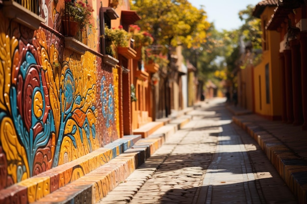 Vibrant Cultural Scene in Getsemani Cartagena generative IA