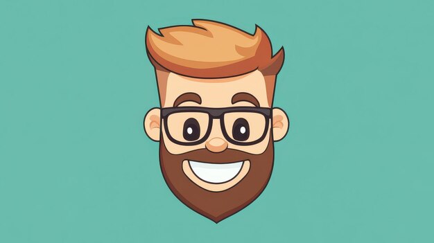 Photo a vibrant d illustration depicting a cheerful man with a trendy hairstyle and beard