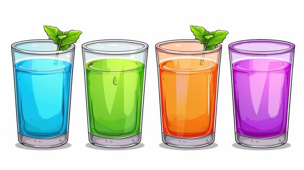 Photo vibrant and detailed engraving of an isolated drink set on a clean background perfect