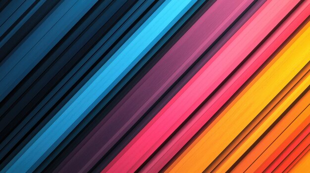 Photo vibrant diagonal stripes seamless pattern for modern design projects