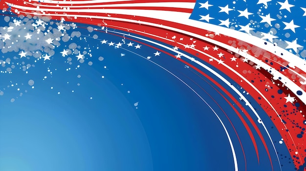 Vibrant Dynamic American Flag Patriotic Design