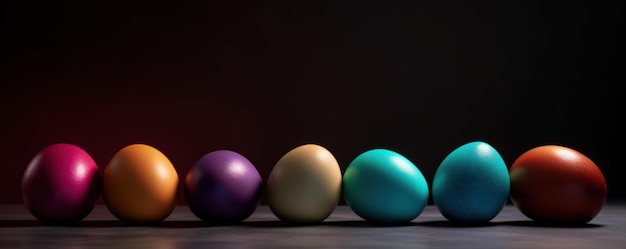 Vibrant Easter Eggs Arrangement on a Neutral Background A Timeless Holiday Tradition