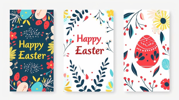 Vibrant Easter Party Invitation Templates Featuring Colorful Eggs