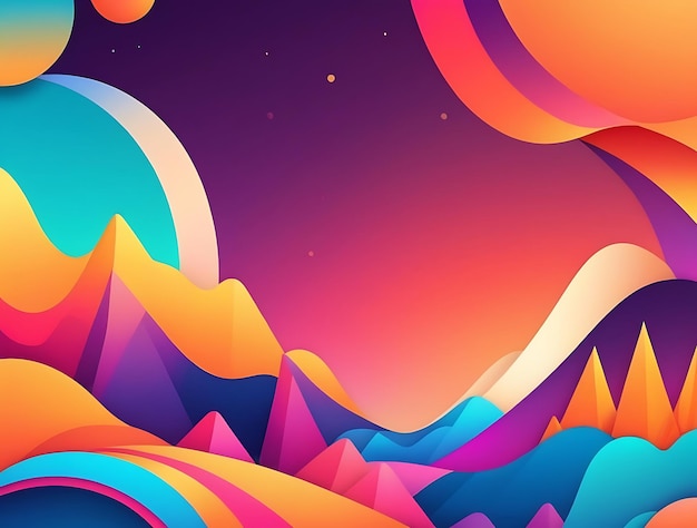 Vibrant Elegance Graphic Colorful Wallpaper with Grainy Gradients